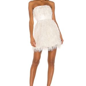 Strapless Jay Godfrey Ostrich Feather Dress